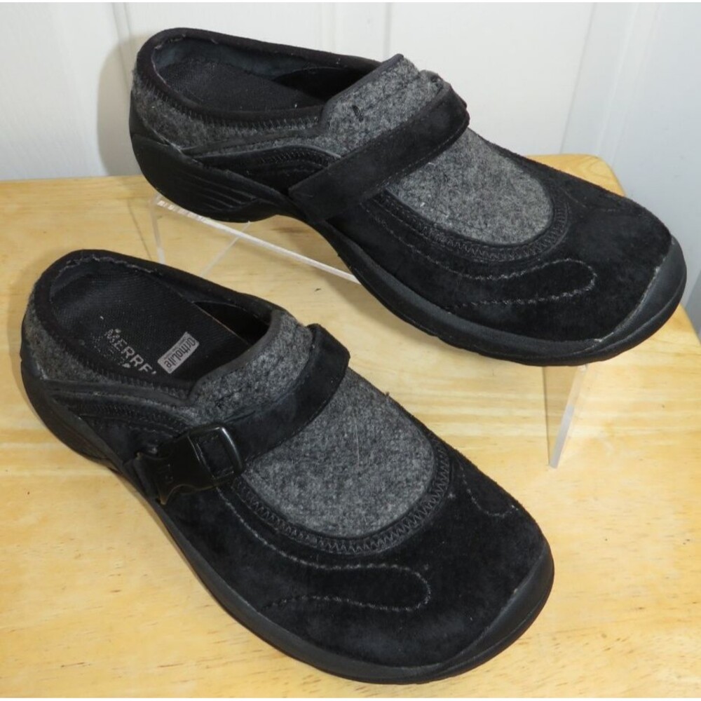Merrell Encore Sidestep Shoes Mules/Clogs Womens Size 7.5 Gray & Black